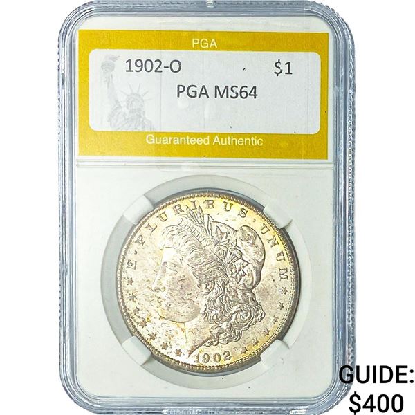 1902-O Morgan Silver Dollar PGA MS64