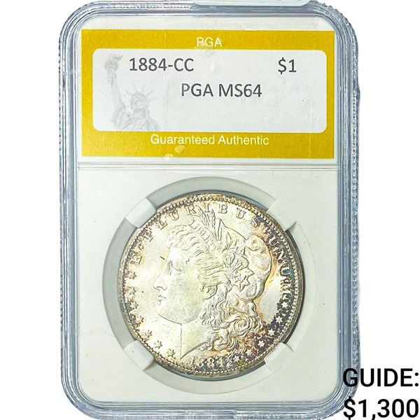 1884-CC Morgan Silver Dollar PGA MS64