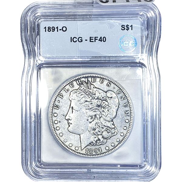 1891-O Morgan Silver Dollar ICG EF40