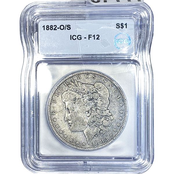 1882-O/S Morgan Silver Dollar ICG F12