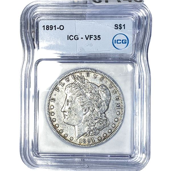 1891-O Morgan Silver Dollar ICG VF35