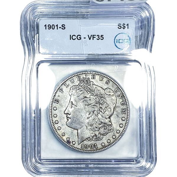 1901-S Morgan Silver Dollar ICG VF35