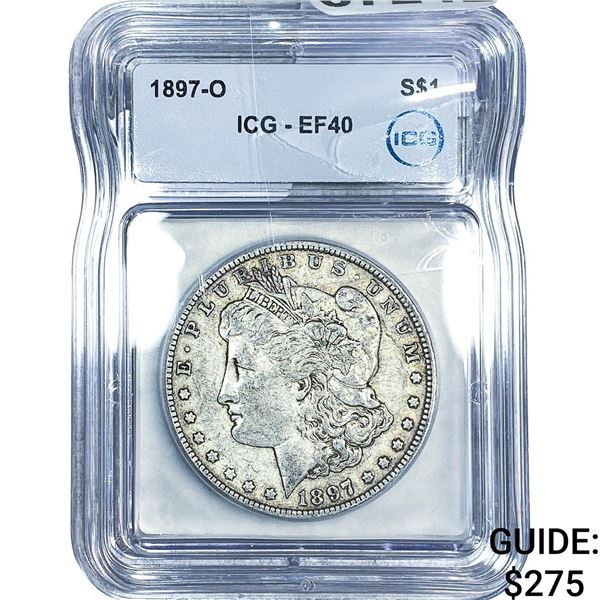 1897-O Morgan Silver Dollar ICG EF40