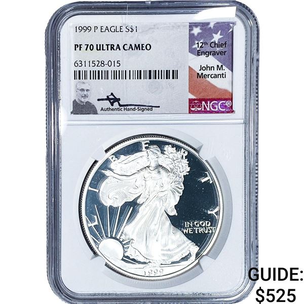 1999 Silver Eagle NGC PF70 Ultra Cameo