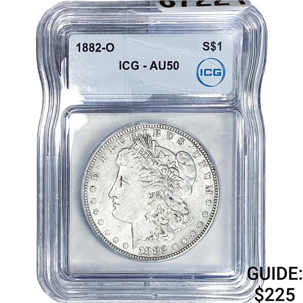 1882-O Morgan Silver Dollar ICG AU50