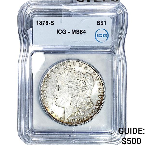 1878-S Morgan Silver Dollar ICG MS64