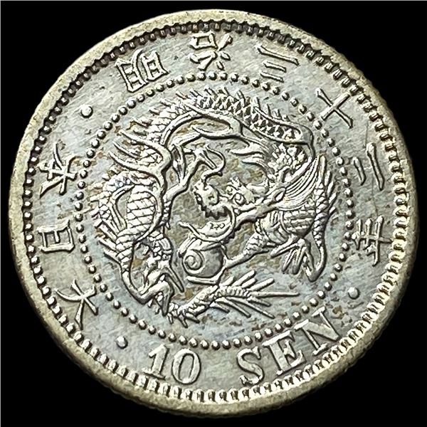 1867-1912 Japan Meiji Silver 10 Sen