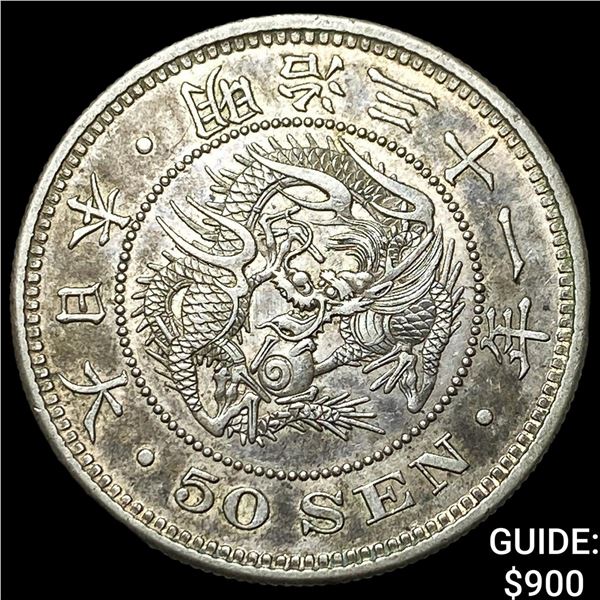 Yr.37[1904] Japan Silver 50 Sen
