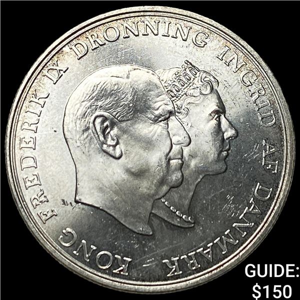 1960 Denmark Silver 3 Kroner KM-8520