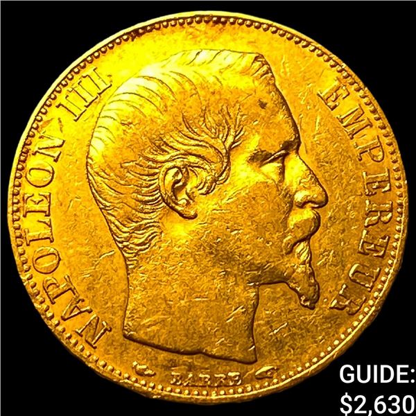 1854 France Gold 20 Francs .1867 AGW