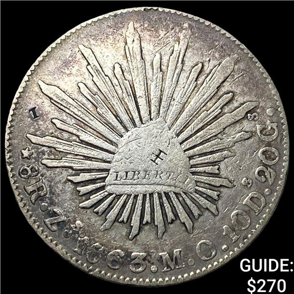 1863 Mo Mexico Silver 8 Reales