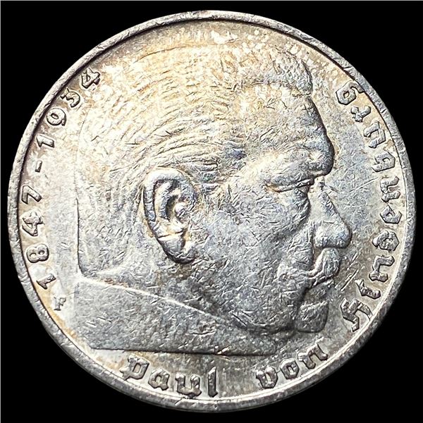 1935 Germany Silver 5 Mark