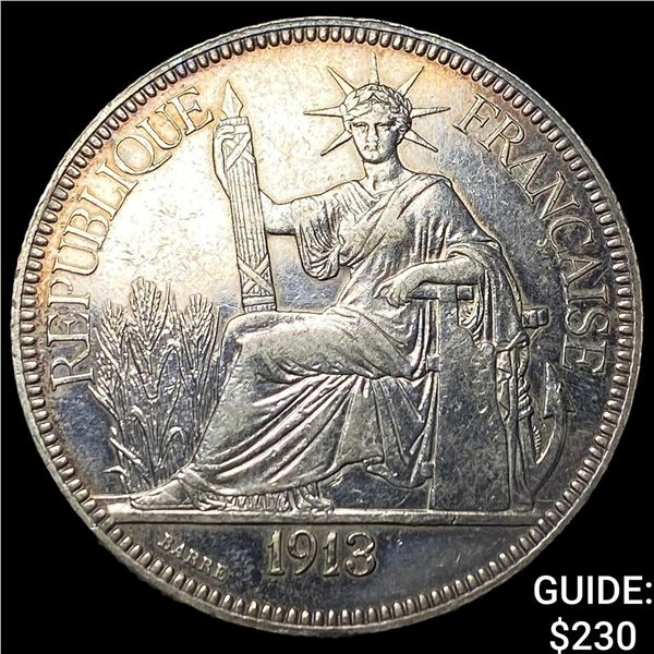 1913 French Indo-China .7813oz Silver Piastre
