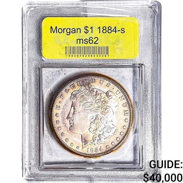 1884-S Morgan Silver Dollar USCG MS62