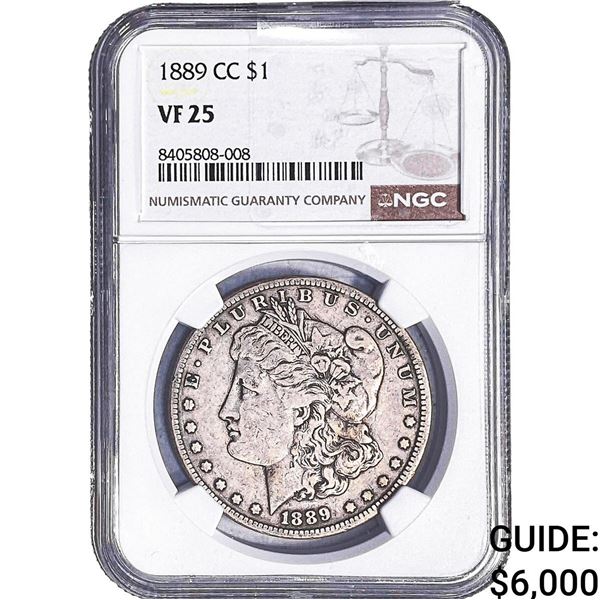 1889-CC Morgan Silver Dollar NGC VF25