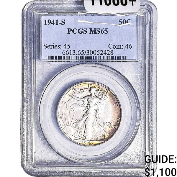 1941-S Walking Liberty Half Dollar PCGS MS65