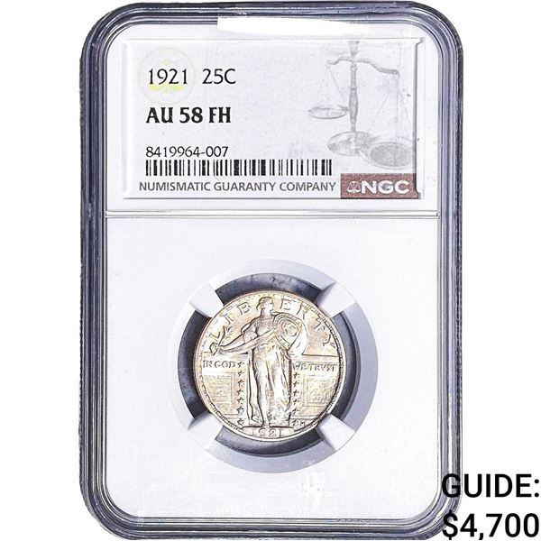 1921 Standing Liberty Quarter NGC AU58 FH