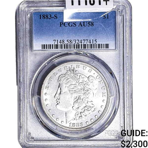 1883-S Morgan Silver Dollar PCGS AU58