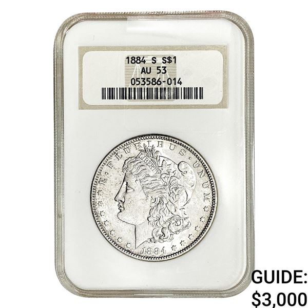 1884-S Morgan Silver Dollar NGC AU53
