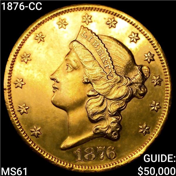1876-CC $20 Gold Double Eagle UNCIRCULATED