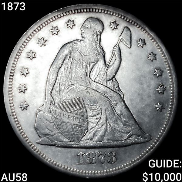 1873 Seated Liberty Dollar CHOICE AU