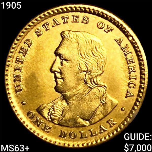 1905 Lewis & Clark Rare Gold Dollar CHOICE BU+