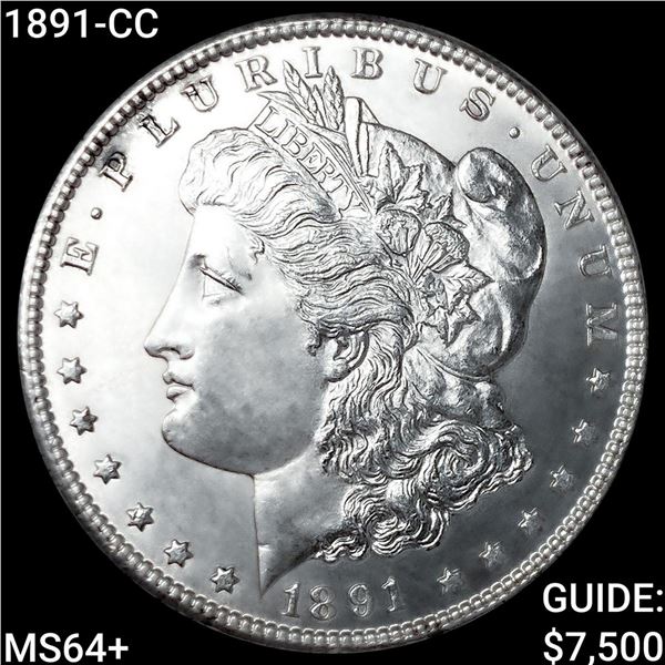 1891-CC Morgan Silver Dollar CHOICE BU+