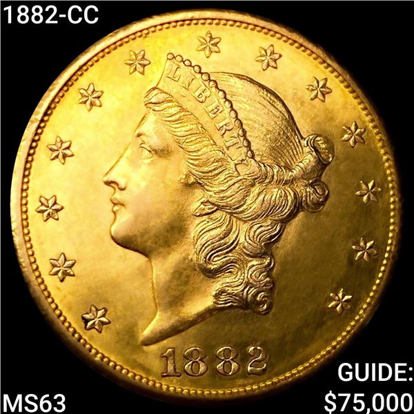 1882-CC $20 Gold Double Eagle CHOICE BU