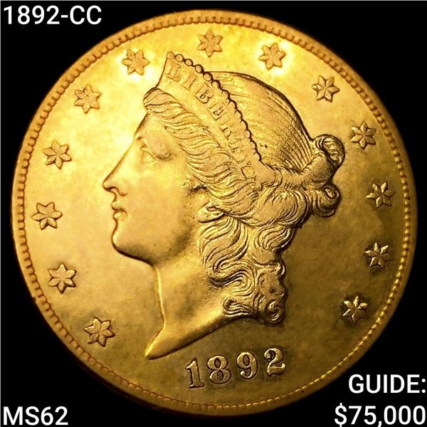 1892-CC $20 Gold Double Eagle UNCIRCULATED