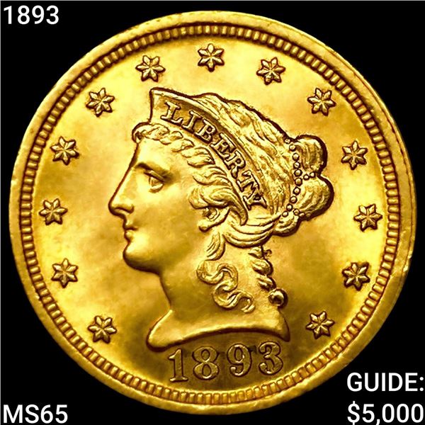 1893 $2.50 Gold Quarter Eagle GEM BU