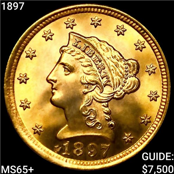 1897 $2.50 Gold Quarter Eagle GEM BU +