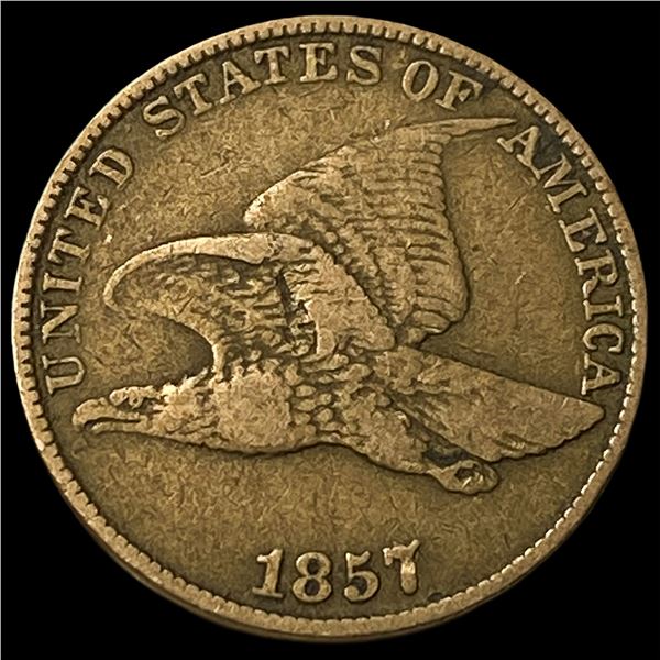 1857 Flying Eagle Cent ABOUT UNCIRCULATED