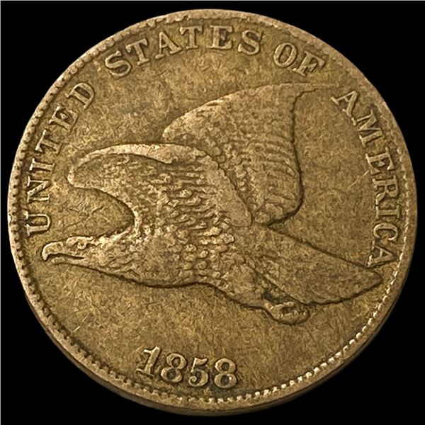 1858 Flying Eagle Cent ABOUT UNCIRCULATED