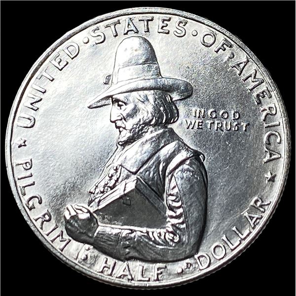 1920 Silver Pilgrim Half Dollar CLOSELY  UNCIRCULATED