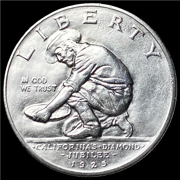 1925-S Silver California Jubilee Half Dollar CLOSELY UNCIRCULATED