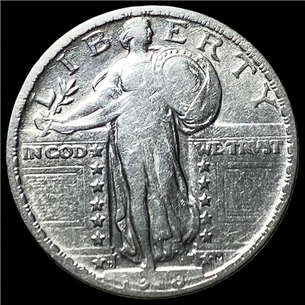 1918-D Standing Liberty Quarter LIGHTLY CIRCULATED