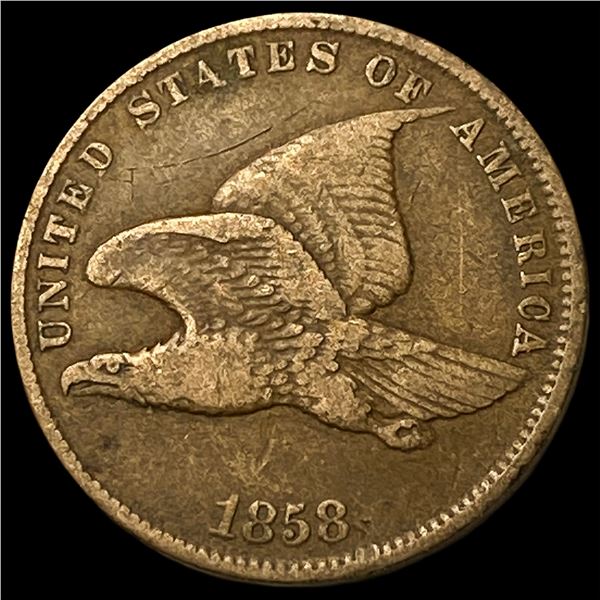 1858 Flying Eagle Cent ABOUT UNCIRCULATED