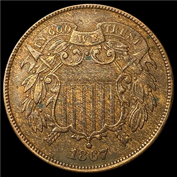 1867 Two-Cent Piece CLOSELY UNCIRCULATED