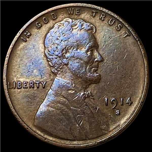 1914-S Lincoln Wheat Cent CLOSELY  UNCIRCULATED