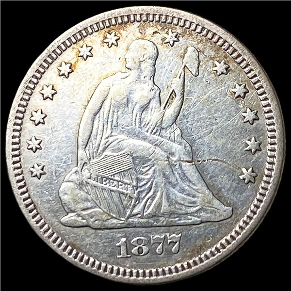 1877 Seated Liberty Quarter NEARLY  UNCIRCULATED