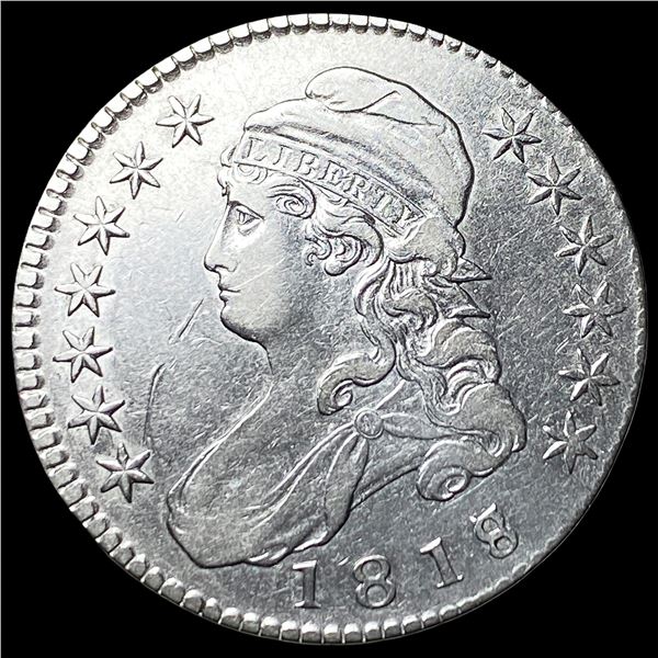 1818/7 Capped Bust Half Dollar NEARLY UNCIRCULATED