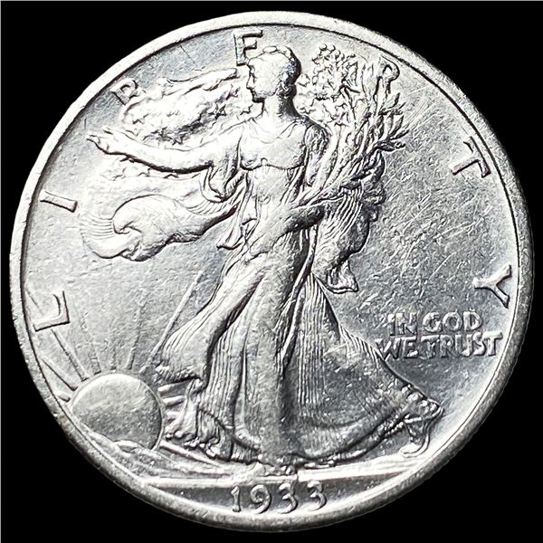 1933-S Silver Walking Liberty Half Dollar NEARLY UNCIRCULATED