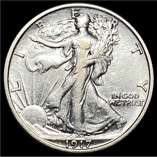 1917 Walking Liberty Half Dollar NEARLY  UNCIRCULATED