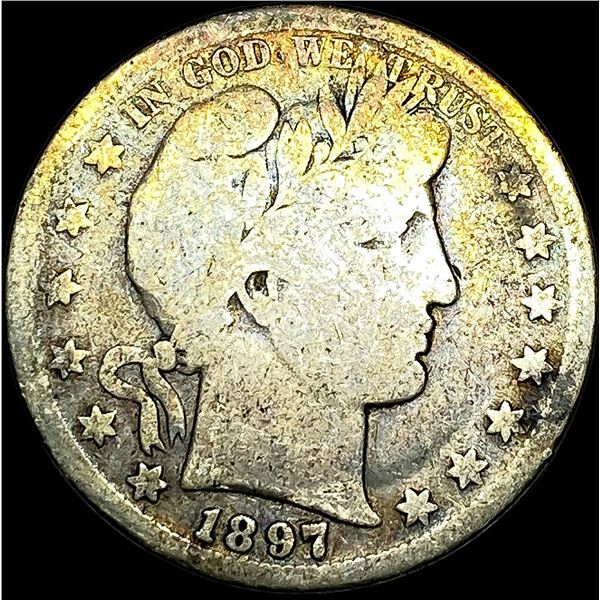 1897-S Silver Barber Half Dollar NICELY  CIRCULATED