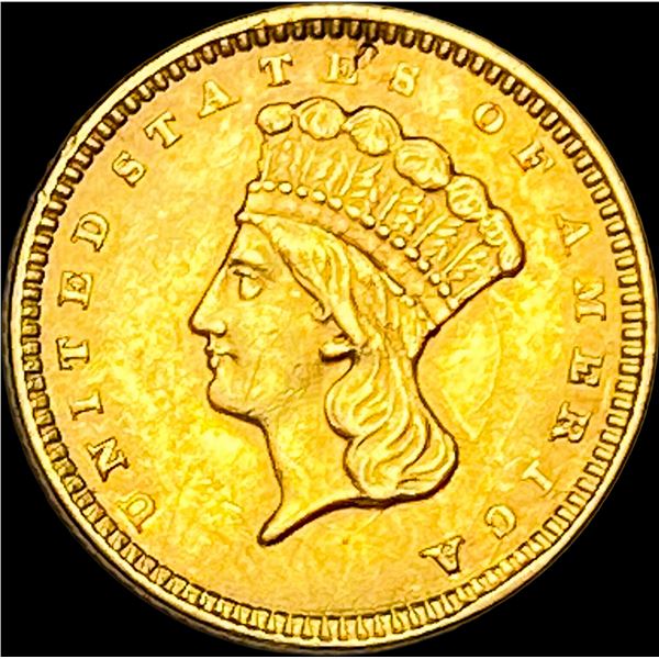 1857 Gold $1 Indian Head Type 3 CLOSELY  UNCIRCULATED
