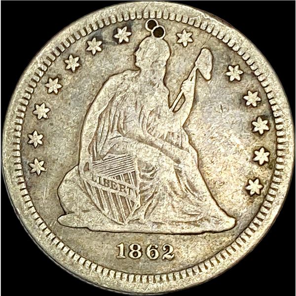 1862 Seated Liberty Quarter ABOUT  UNCIRCULATED