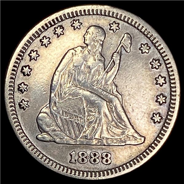 1888-S Silver Seated Liberty Quarter CLOSELY  UNCIRCULATED