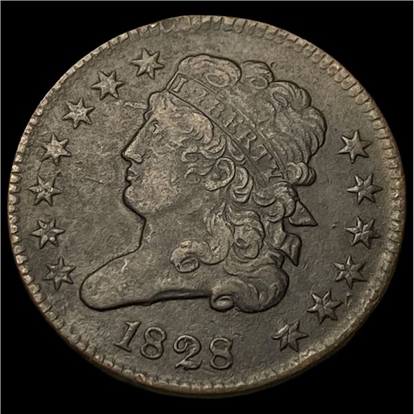 1828 Classic Head Half Cent NEARLY  UNCIRCULATED