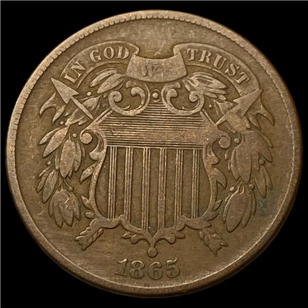 1865 Two-Cent Piece NICELY CIRCULATED