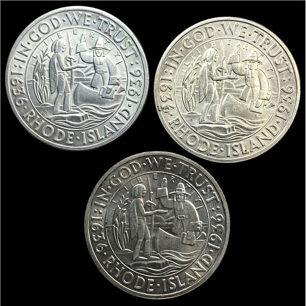 [3]1936 Silver Rhode Island Half Dollars UNCIRCULATED